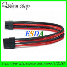 High quality 12" Black & Red 8Pin PCI-E GPU PSU Male to Female Power Extension Cable 2024 - buy cheap