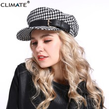 CLIMATE Fashion Women Houndstooth Cap Modern Navy Sailor Cap Hats Punk Cool Marine Hat Caps Military Army Caps for Woman Lady 2024 - buy cheap