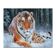 Square Diy 3d Diamond Embroidery Kits Painting Picture Of Rhinestones Cross Stitch  Diamond Mosaic Snow Tiger Animals  WZ 2024 - buy cheap