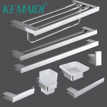 KEMAIDI Cloth Hook,Soap Dish,Toilet Paper Holder Bathroom Accessories Towel Bar Double Towel Bar Stainless Steel Cup Holder 2024 - buy cheap