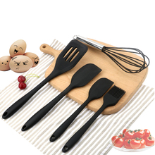 Juego de utensilios de cocina de silicona antiadherente, espátula, cuchara, accesorios, suministros, 5 uds. 2024 - compra barato