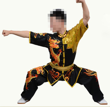 Fantasia uniformes de manga curta nanquan, traje personalizado em 3 cores unissex para kung fu wushu, changquan wu, artes marciais, bordado 2024 - compre barato