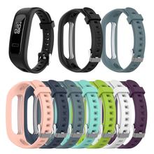 Pulseira de relógio de substituição de silicone banda para huawei banda 3e huawei honor band 4 running versão 2024 - compre barato