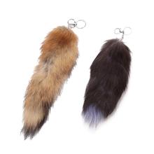 Faux Large Fluffy Fox Tail Pendant Key Ring Holder Keychain Car Bag Ornament 2024 - buy cheap