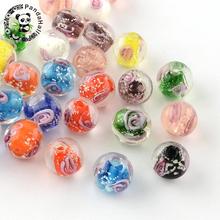 Cuentas luminosas hechas a mano para artesanía de flores, 8mm, 10mm, 12mm, redondas para fabricación de joyería, Color mezclado, agujero: 1 ~ 2mm, 100 Uds. 2024 - compra barato