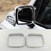 For Jeep Renegade 2015-2021 Rear View Mirror Cover RearView Mirrors Rain Shield Visor ABS Chrome Car-styling Accessories 2024 - buy cheap