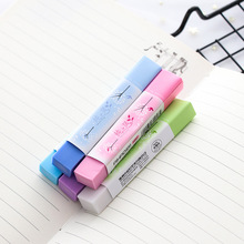 1Pc Cartoon Pencil Erasers Kawaii Stripe Rubber Erasers for Kids Prize Gift Writing Drawing Creative Stationery School Supplies 2024 - buy cheap