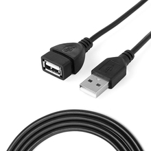 0.6M 1M 1.5M 3M 5M Data Cables USB 2.0 A Male to A Female Data Sync Charger Extension Cable Cord Black Data Sync Core 2024 - купить недорого