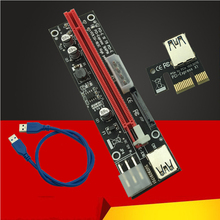 60 см PCI Express 1X до 16X PCIE Riser Card для BTC Miner машина защита от перегрузки по току USB кабель SATA до 6Pin шнур питания добыча 2024 - купить недорого