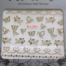 2PCS BLE049J-Gold Nail Art Cute Cartoon Sticker Nail Art Sticker 2024 - buy cheap