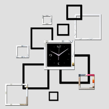 Акция Новые diy настенные часы наклейки многокомпонентная посылка кварцевые настоящие акриловые зеркальные наклейки Современные 2024 - купить недорого