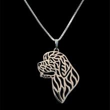 High Quality Alloy Dog Head Pendant Necklaces Women Hollow Out Newfoundland Jewelry Necklaces Drop Shipping 2024 - buy cheap