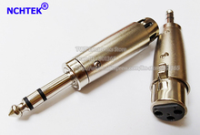 NCHTEK XLR 3Pin Female Jack to 6.35MM Stereo Male Plug Audio Adapter/Free Shipping/2PCS 2024 - buy cheap