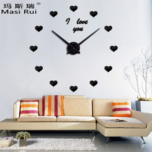 Large Simple Digits Rushed Wall Clock Modern Design Sticker Creative DIY Mirror Acrylic Wall Watch relogio de parede horloge 2024 - buy cheap
