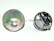 Кольцо из серебра 925 пробы с натуральным белым жемчугом 8 #22 мм 2024 - купить недорого