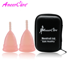 2pcs Menstrual Cup Medical Grade Silicone Hygiene Menstrual Cups Lady Period Cup Collector Menstrual Women Vaginal Cups+Gift Box 2024 - buy cheap