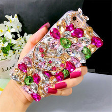 Bling Crystal Rhinestone Case With Cute Diamond Heart Shining Case Cover For Xiaomi mi 5S 6 8 Lite 9 SE 5X 6X A2 MAX2 MAX3 Case 2024 - buy cheap