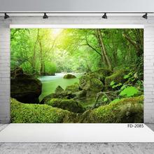 Scenic Green Lake Forest Jungle Photography Backgrounds Customized Photographic Backdrops For Photo Studio Children Photocall 2024 - buy cheap