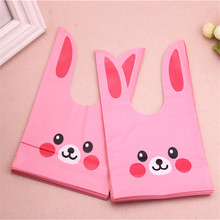 Wholesale 50pcs/lot 13x21cm Cute Cartoon Wedding Candy Bag Plastic Packing For Snack Lovely Rabbit Ear Cookies Packaging Bags 2024 - buy cheap