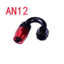 New 12 AN AN-12  180 Degree Aluminum Swivel Hose End Fitting Adapter Oil Fuel Line Black&Red plating Free Shipping 2024 - buy cheap