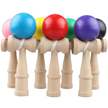 Bola de borracha fosca elétrica, brinquedo profissional de madeira para crianças, cores aleatórias, jogo de bola, espada kendama, 1 peça 2024 - compre barato
