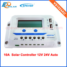 Vs1024au 10a 10amp painel solar carregador controlador display lcd 12v 24v trabalho automático 2024 - compre barato