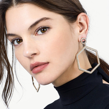 JERPVTE Bijoux Trendy Full Crystal Drop Dangle Earrings Party Jewelry Geometric Pendant Big Statement Earrings For Women 2024 - buy cheap