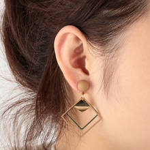 1 Pair Ethnic Geomertric Statement Earrings For Women Retro Boho Jewelry Personality Long Hanging Earrings 2024 - buy cheap