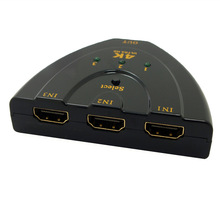 Лидер продаж, мини-переключатель HDMI с 3 портами, 3x1, переключатель HDMI, 3 входа, 1 выход, сплиттер HDMI-порт для HDTV 1080P, видео AVCWT-301 2024 - купить недорого