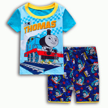 Thomas and Friends  New summer short-sleeved cotton children's pajamas in the children's suit boys' home service suits 2024 - buy cheap