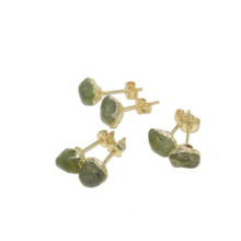Boêmio jóias verde natural olivine pedra ouro bezel brincos 2019 boho vintage quartzo cristal brincos para presente feminino 2024 - compre barato