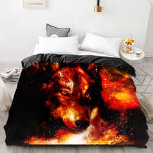 3D Print Duvet Cover Custom Design,Comforter/Quilt/Blanket case Queen/King,Bedding 220x240,Bedclothes Animal dream fire wolf 2024 - buy cheap