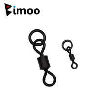 Bimoo 10 pcs Anti Glare Matt Black Finish Carp Fishing Swivel Rolling Snap With Ring Snap Connector Carp Fishing Accessories 2024 - buy cheap