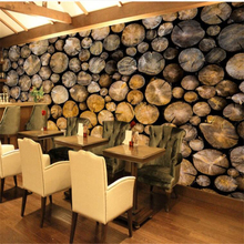 Beibehang papel de parede personalizado para sala de estar, quarto, retrô, tronco de madeira, restaurante, café, mural de fundo, decoração de casa 2024 - compre barato
