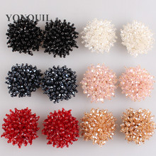 40 MM Crystal 6 Colors Big Round Sew On Rhinestone With Claw Setting Felt Back Fancy Stone for Hats Bag Accessories 12Pcs/Lot 2024 - buy cheap