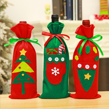 Крышка для бутылки с красным вином сумки украшения дома вечерние Санта Клаус Рождество 2024 - купить недорого