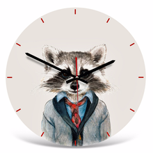 Modern Minimalist Acrylic Wall Clock European Round Cartoon Cat Print Wall Clock Home Decor Bedroom Living Room 2024 - buy cheap