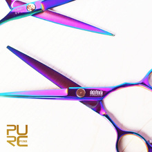 Фиолетовый Титан 6,0 дюйма Высокое качество Парикмахерские Ножницы Парикмахерская продукт Горячая Распродажа ножницы для волос 2024 - купить недорого