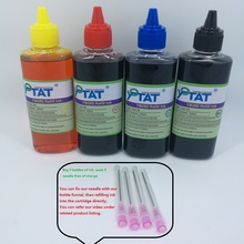 Yotat kit de recarga de tinta corante, 4x100ml, impressora de tinta colorida para lc221 lcgamer para brother 2024 - compre barato