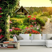 Beibehang paraíso conforto jardim grande personalizado 3 d papel de parede tv fundo para paredes 3 d 2024 - compre barato