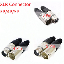 Conector de Cable de Audio para micrófono, conector macho y hembra de 3 pines, 4 pines, 5 pines, XLR, 1 unidad, gran oferta 2024 - compra barato