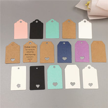 50Pcs/Lot Handmade 5x3cm Scalloped Kraft Paper Card Hanging Tags For Wedding Cake Gift Garment Tag Price Label Note Name Tags 2024 - buy cheap