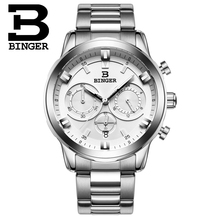 Chronograph Sports Watches For Men Luxury Brand Wristwatch BINGER Military Quartz Watch Waterproof  Steel Watch B-9011G 2024 - buy cheap