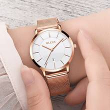 OLEVS Women's Watches Luxury Waterproof Ultra Thin Clock Female gold Steel Strap Quartz Watch Ladies Wrist Watch bayan kol saati 2024 - buy cheap