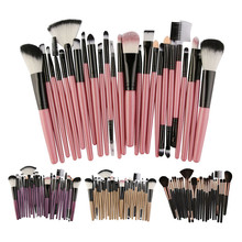 25 Pcs/Set Foundation Blending Blush Eye Shadow Brow Lash Fan Lip Face kabuki Makeup Brushes Beauty Tool Set Kit 2022 - buy cheap