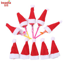 Mini sombrero de Papá Noel para Navidad, 30 Uds., Navidad, decoración, fiesta 2024 - compra barato