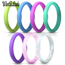 Мода 2,7 мм пищевой силикон FDA кольцо для женские обручальные кольца Гипоаллергенное для кроссфита гибкое Спортивное Силиконовое кольцо 2024 - купить недорого