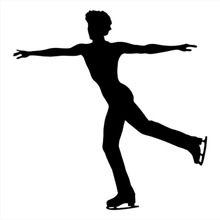 30x30cm Figure Skating Man Boy Stickers Car Window Glass Body Decoration Decal Accessories CL278 2024 - buy cheap