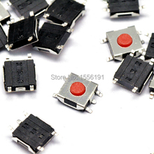 100 pces 5pin tátil interruptor de botão 6*6*2.7mm o remendo vermelho botão impermeável cabeça cobre micro interruptor 2024 - compre barato