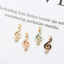 New 10pcs DIY Quality Fashion Charms Enamels Gift Alloy Music Pendant  Accessories Earring Bracelet Necklace Jewelry Accessories 2024 - buy cheap